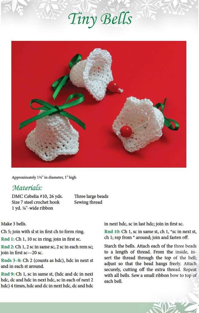 Free knitted christmas bell pattern