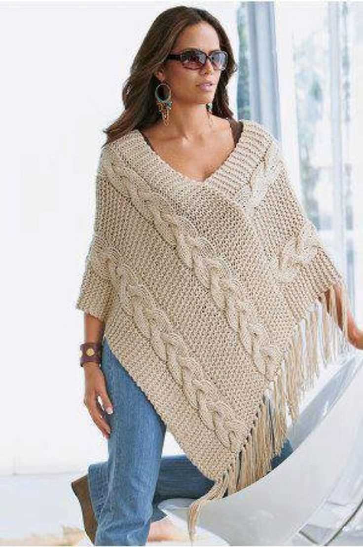 Free poncho knitting patterns for adults