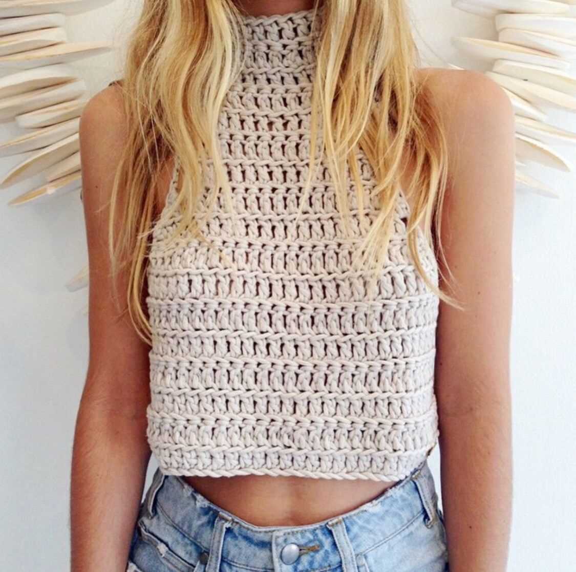 Free crop top knitting pattern