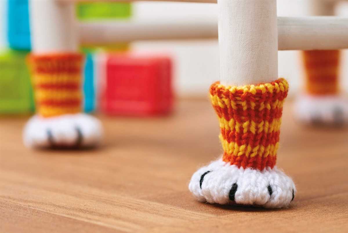 Free knitting pattern for chair socks