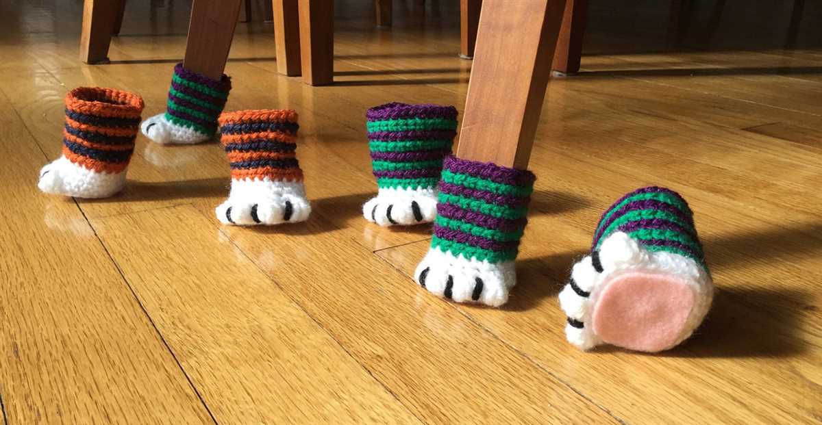 Free knitting pattern for chair socks