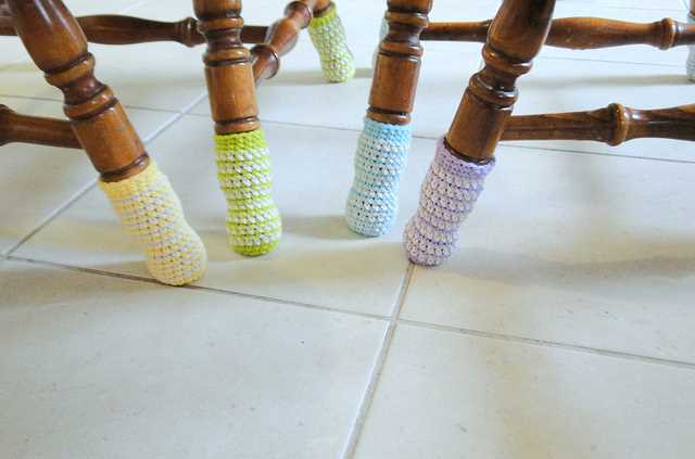 Free knitting pattern for chair socks