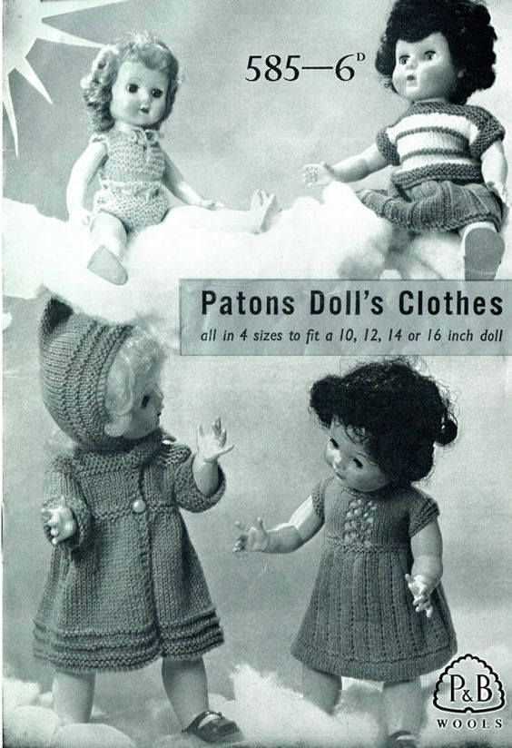 Free vintage knitting patterns for dolls