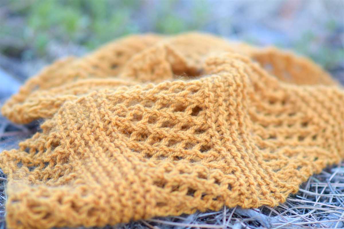 Honeycomb scarf knitting pattern