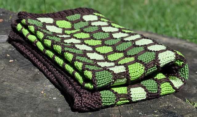 Honeycomb scarf knitting pattern
