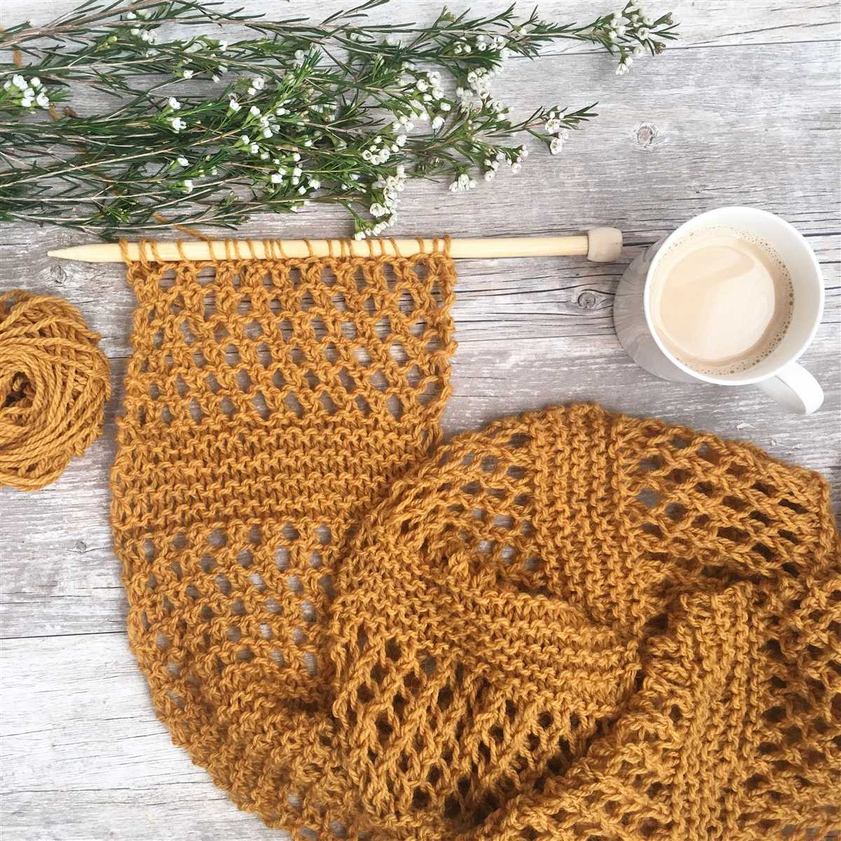 Honeycomb scarf knitting pattern