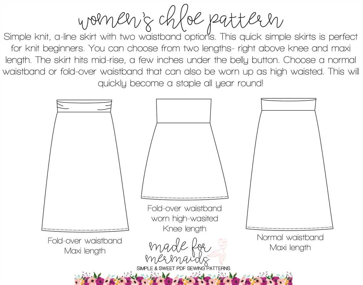 Jersey knit skirt pattern free