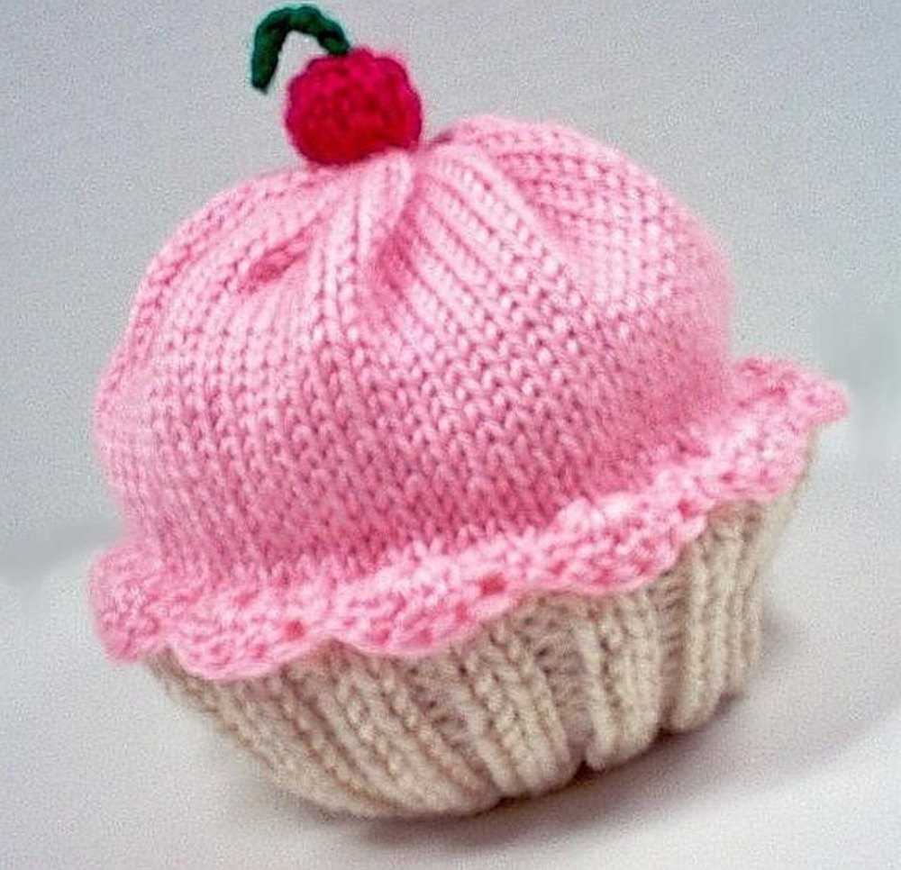 Knit cupcake hat pattern free