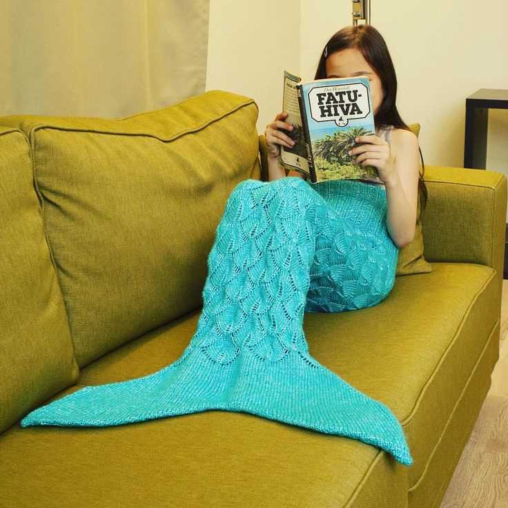Knit mermaid tail blanket pattern