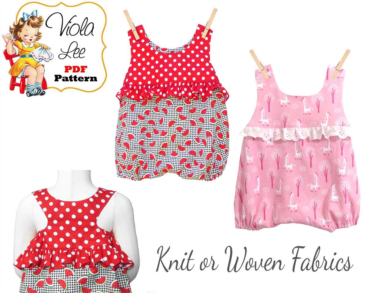 Knit romper sewing pattern