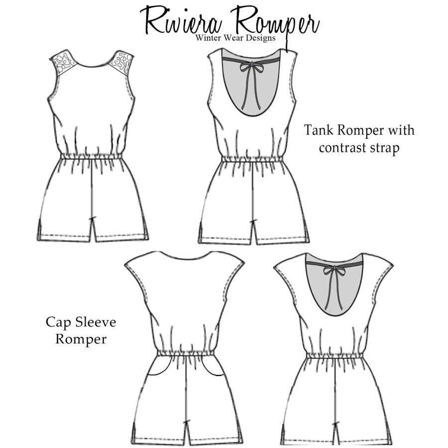 Knit romper sewing pattern