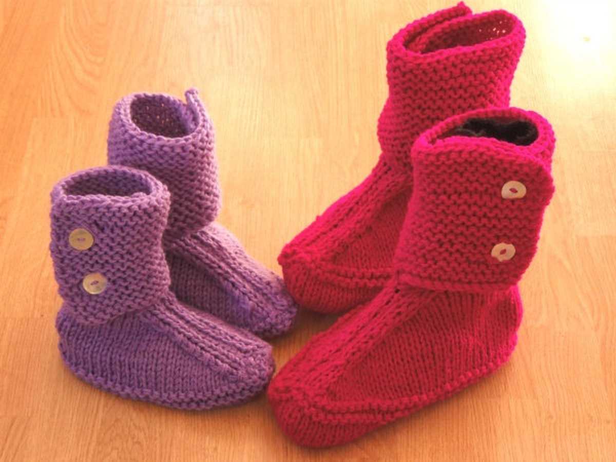 Knit slippers pattern free easy