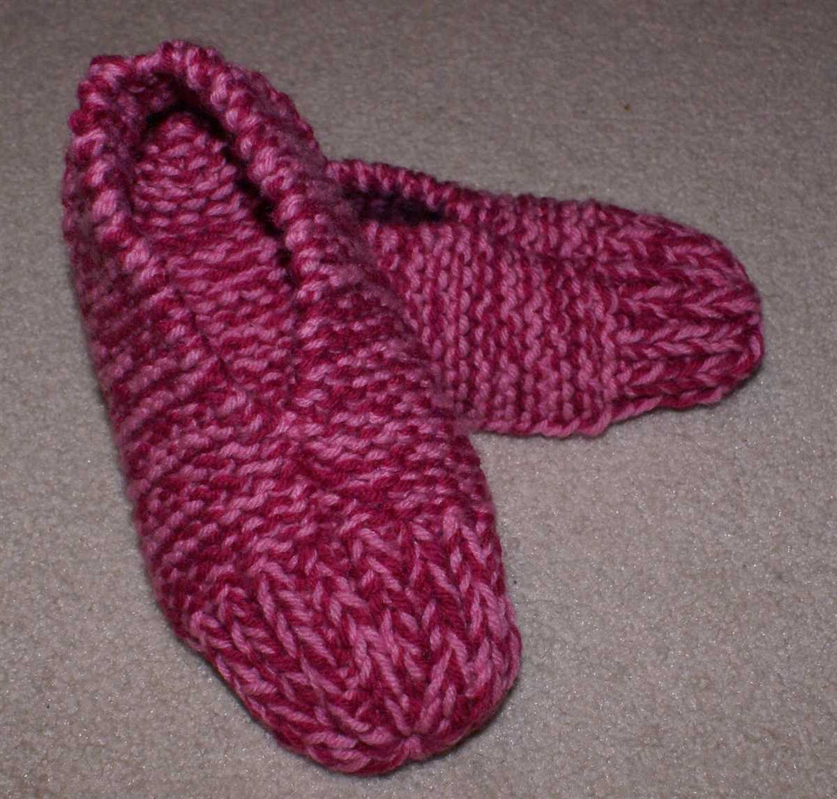 Knit slippers pattern free easy