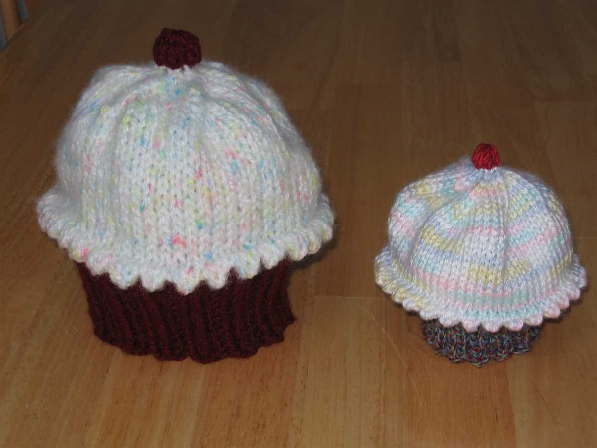 Knit cupcake hat pattern free