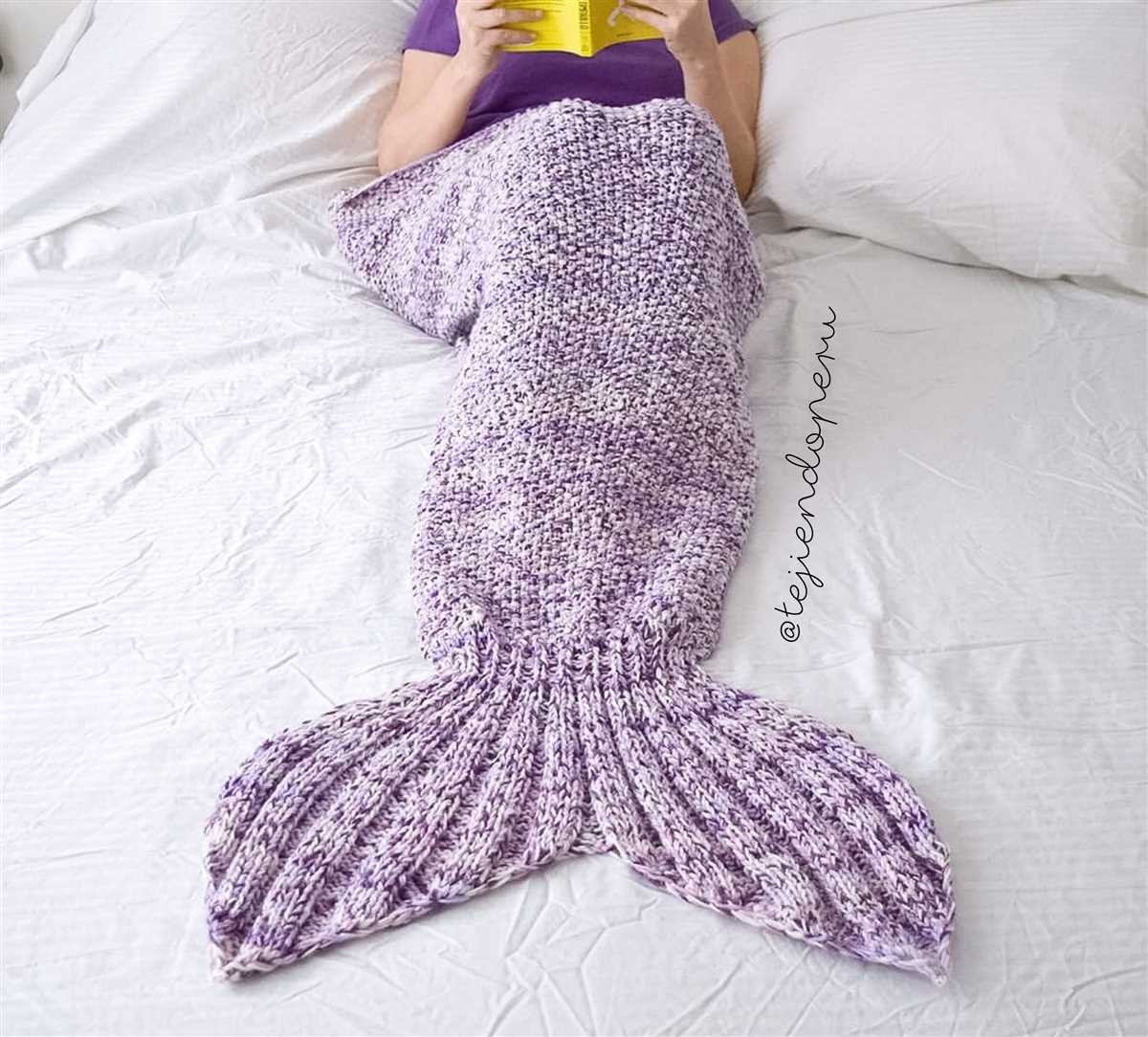 Knit mermaid tail blanket pattern