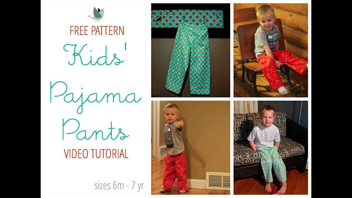 Knit pajama pants pattern