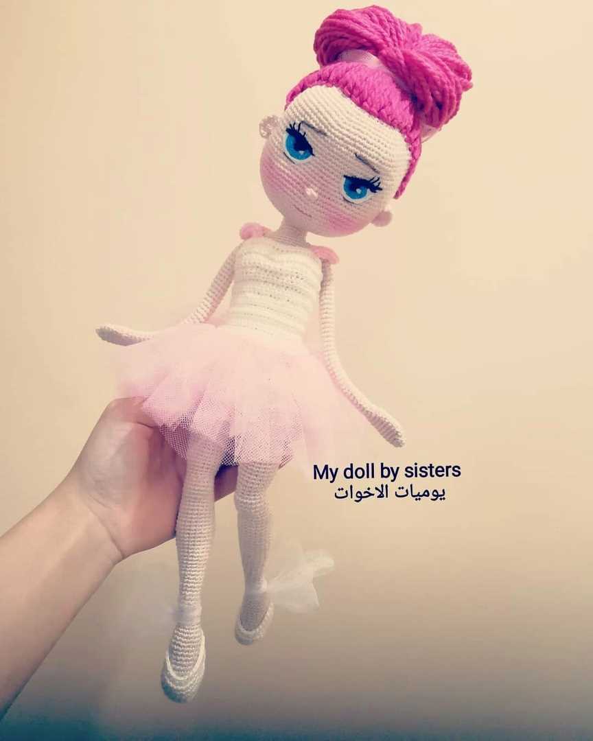 Knitted ballerina doll pattern