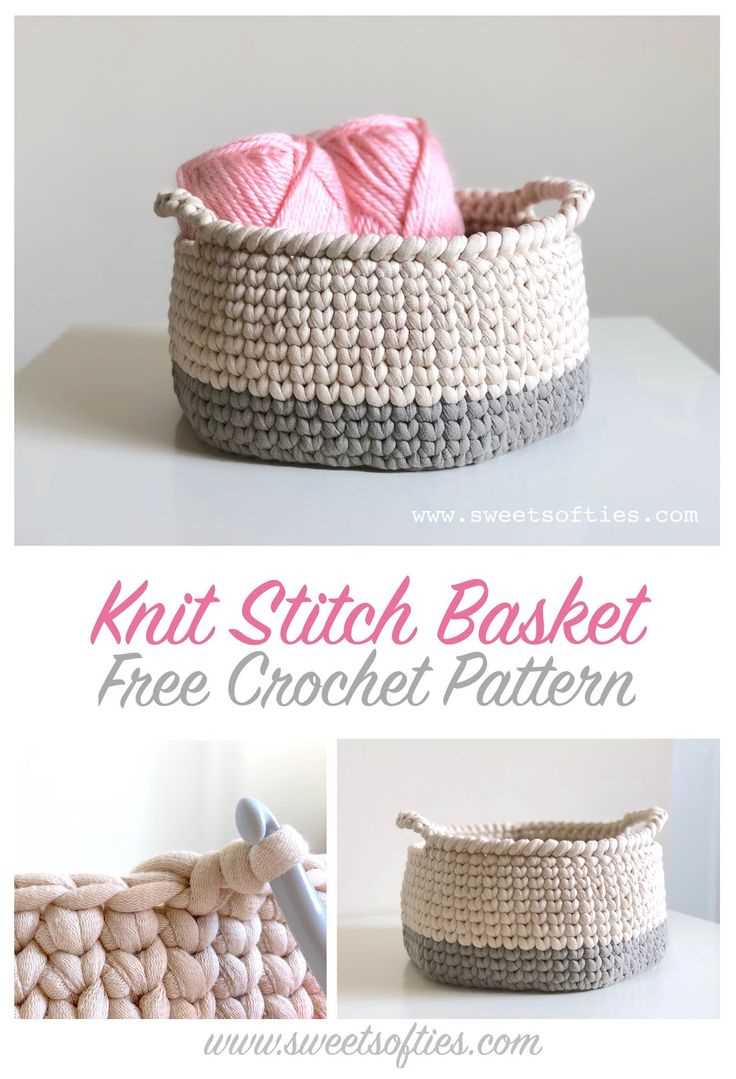 Knitted basket patterns