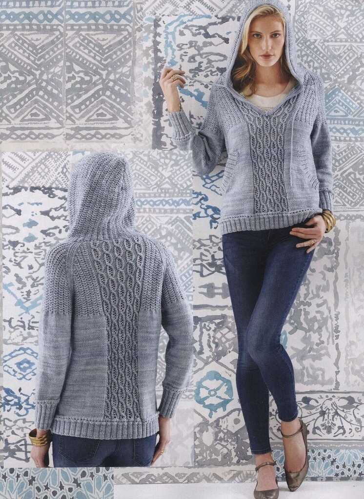 Knitted hooded sweater pattern free