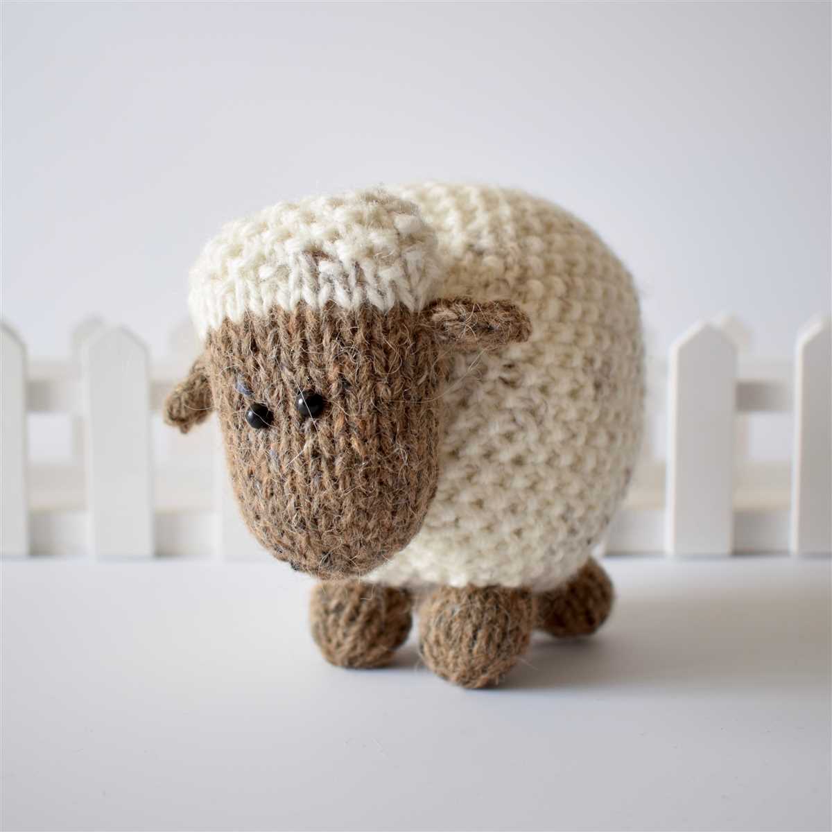 Knitted sheep pattern