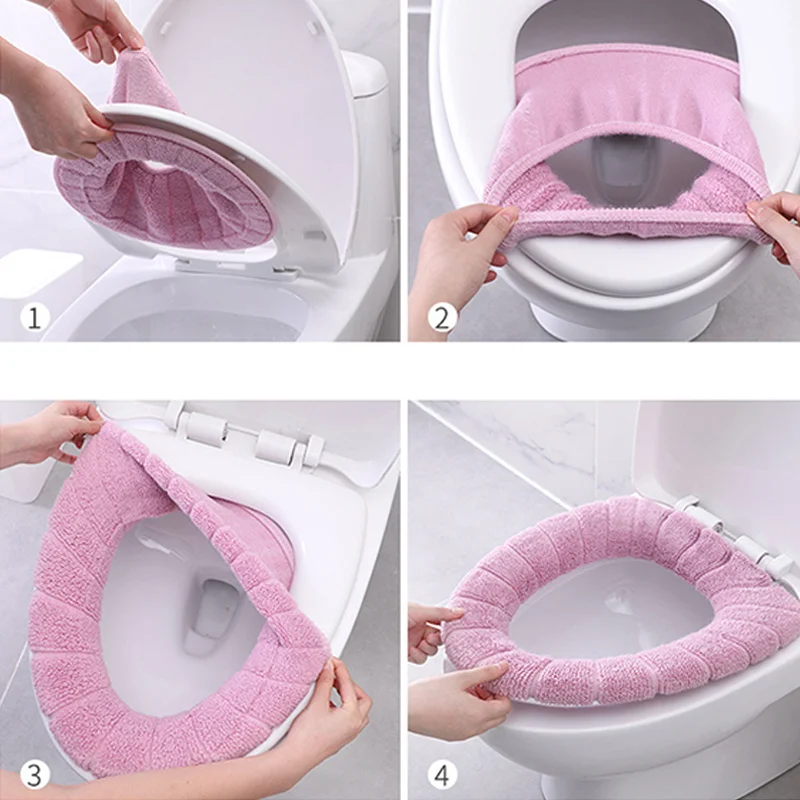 Knitted toilet seat cover pattern