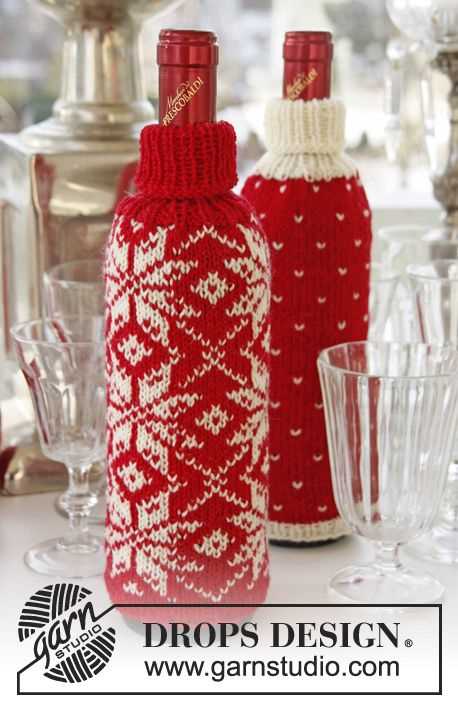 Knitted wine bottle cover pattern free