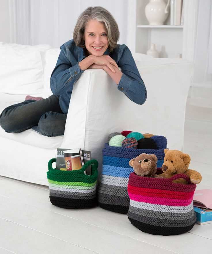 Knitted basket patterns