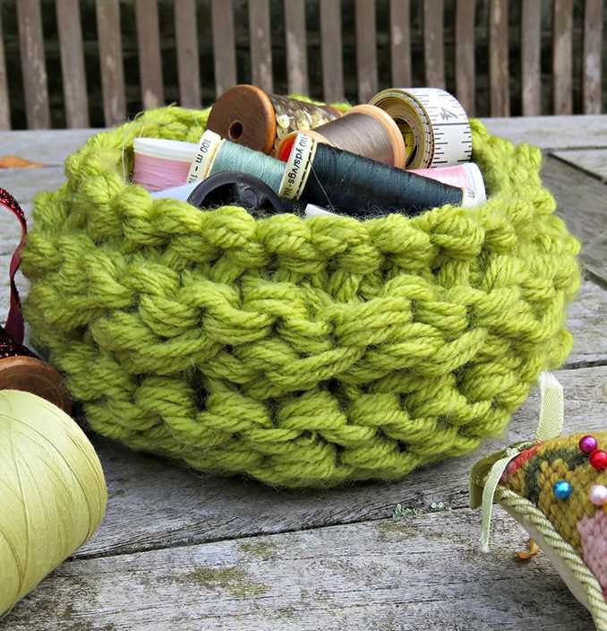 Knitted basket patterns