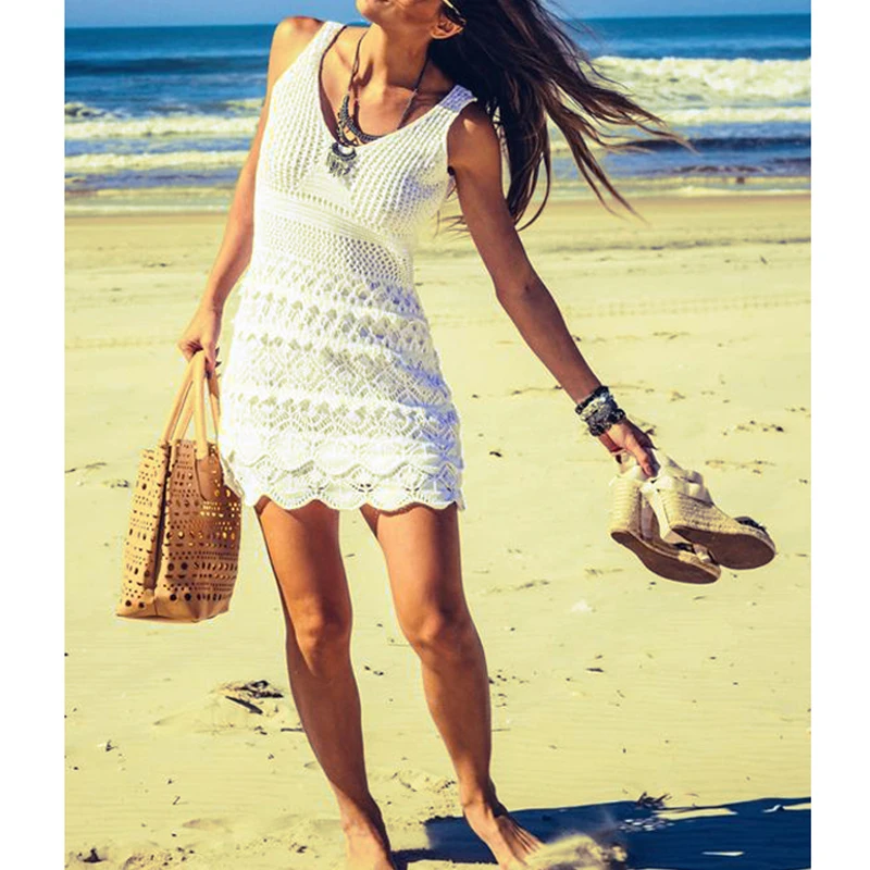 Knitted bathing suit cover up pattern