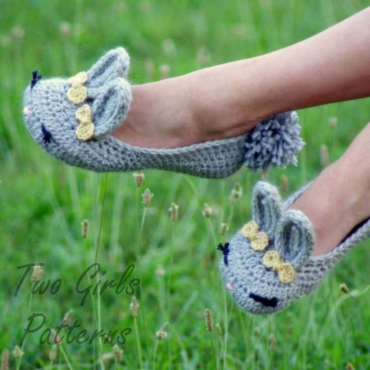 Knitted bunny slippers pattern free