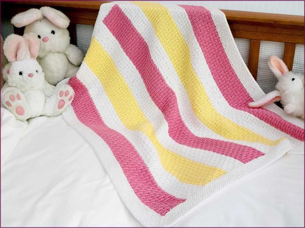 Knitted cotton blanket pattern