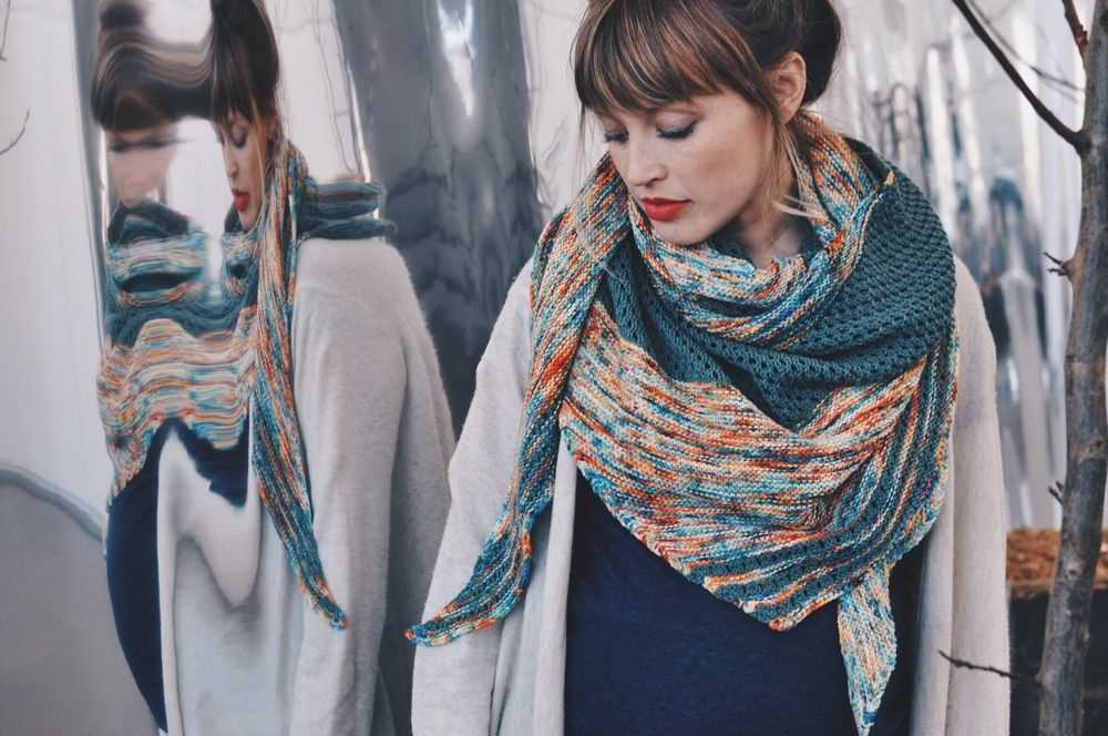 Knitted head scarf pattern