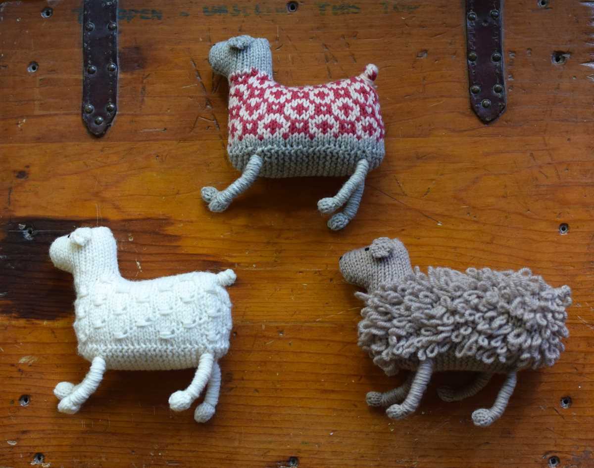 Knitted sheep pattern