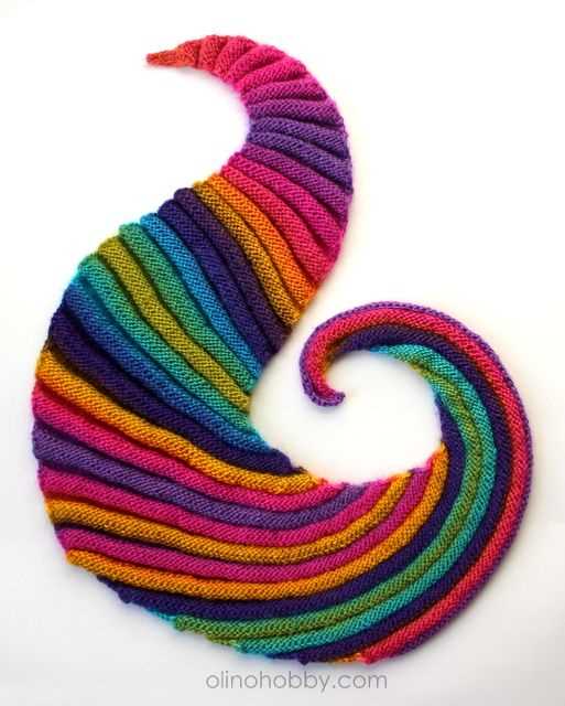 Knitted spiral scarf pattern free