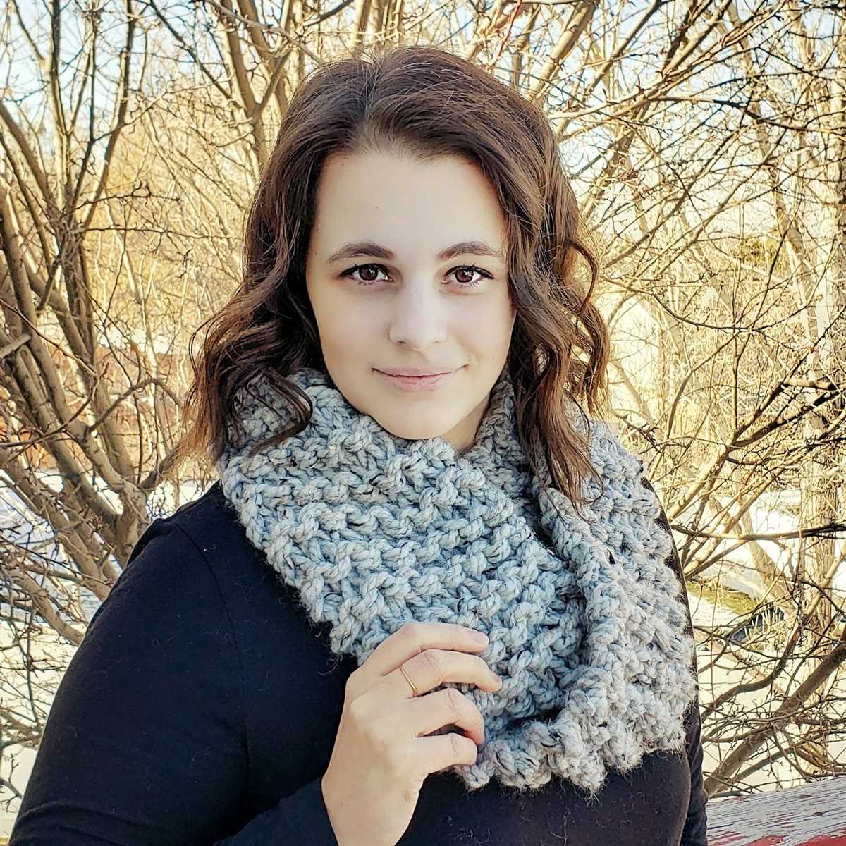 Knitting pattern for infinity scarf with bulky yarn