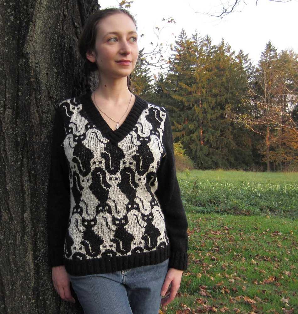 Knitting pattern v neck sweater