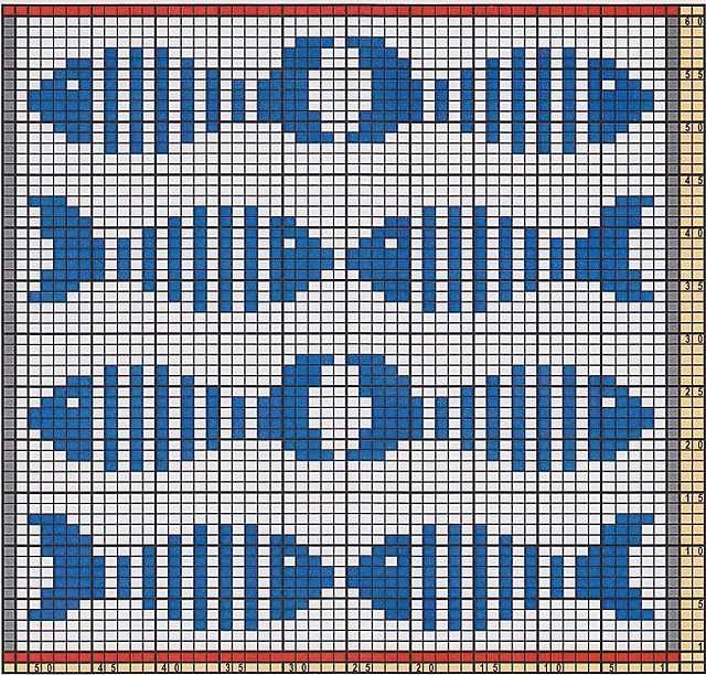 Knitting fish pattern
