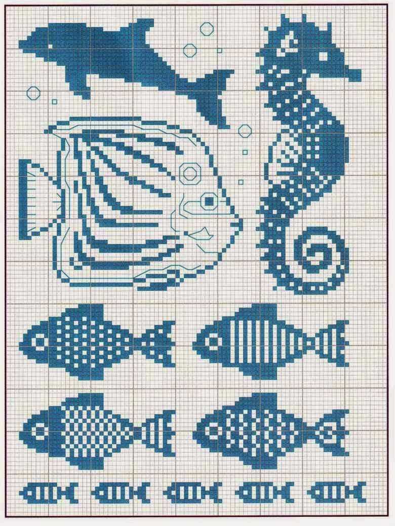 Knitting fish pattern