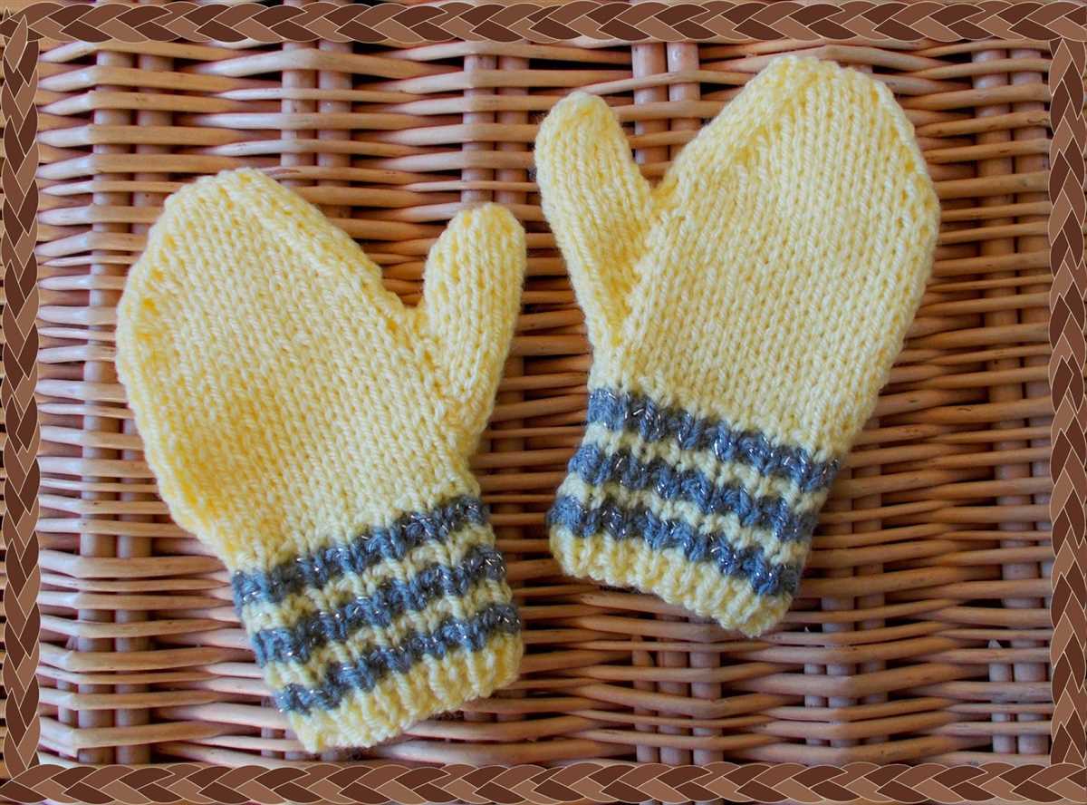 Knitting pattern for childrens gloves on two needles