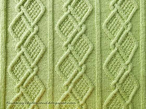 Large diamond knitting pattern