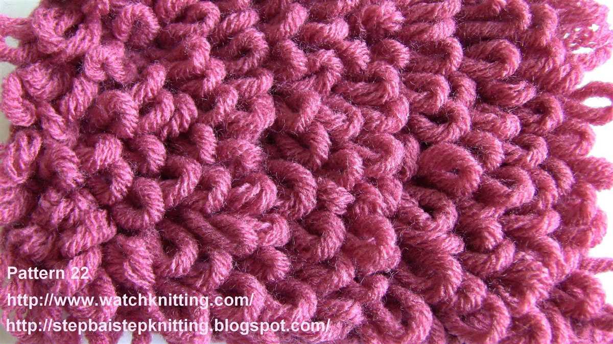 Loopy knitting patterns
