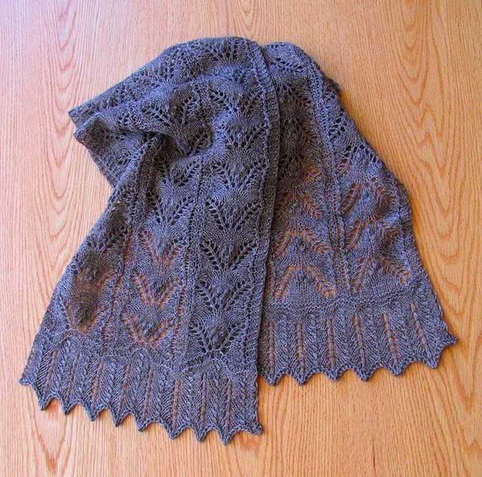 Machine knit shawl pattern