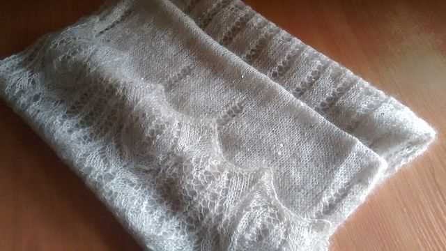 Machine knit shawl pattern