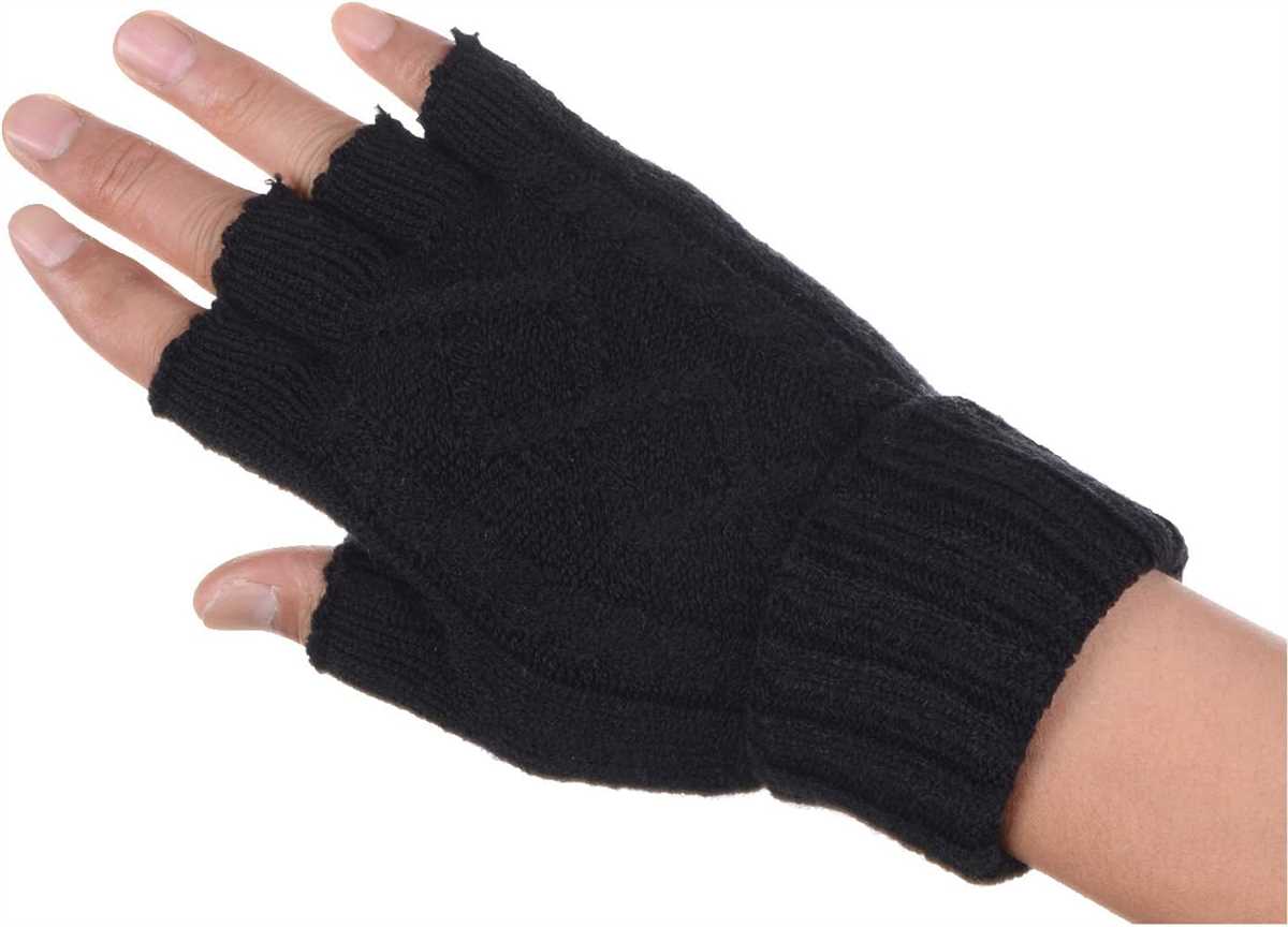 Men's half finger gloves knitting pattern