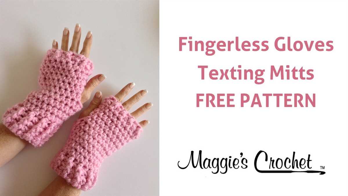 Men's half finger gloves knitting pattern