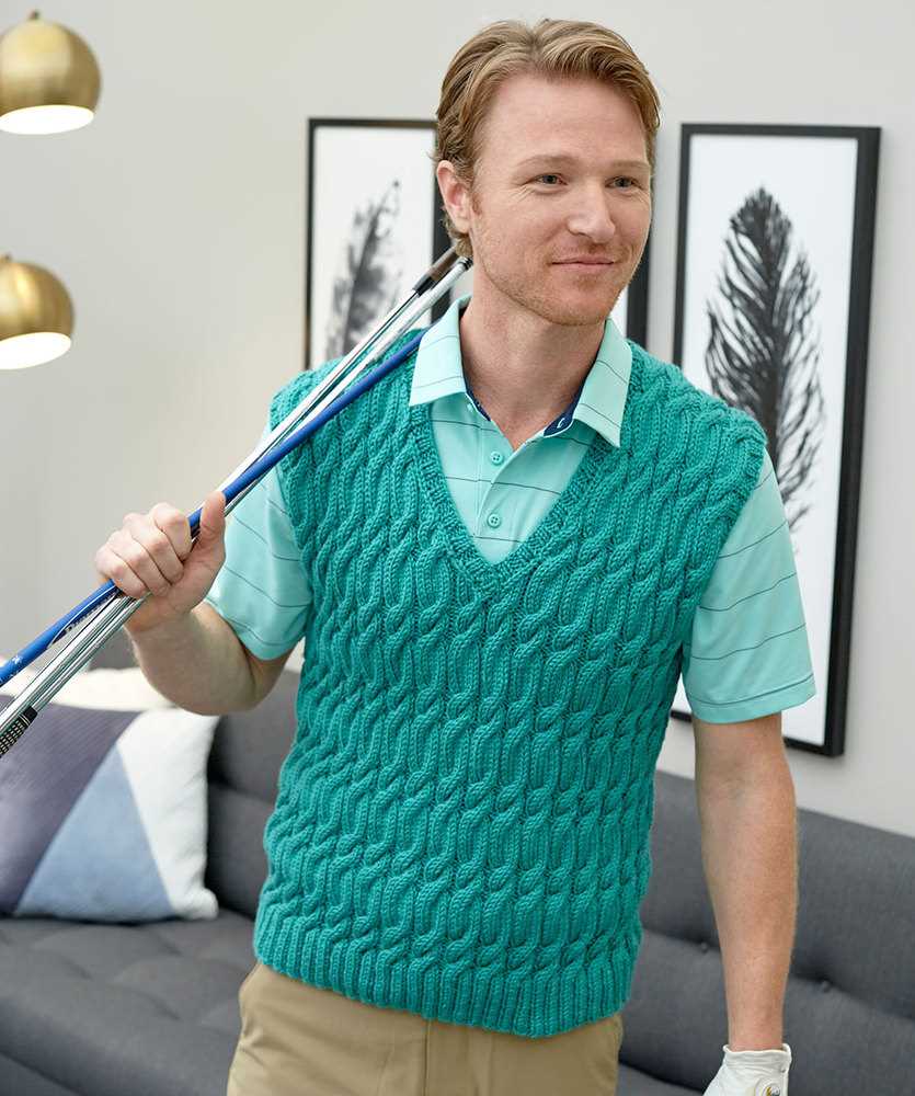 Mens vest knitting pattern free easy