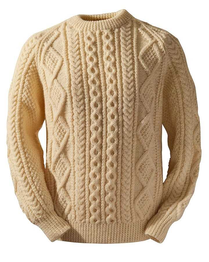 Mens aran cable knit sweater pattern