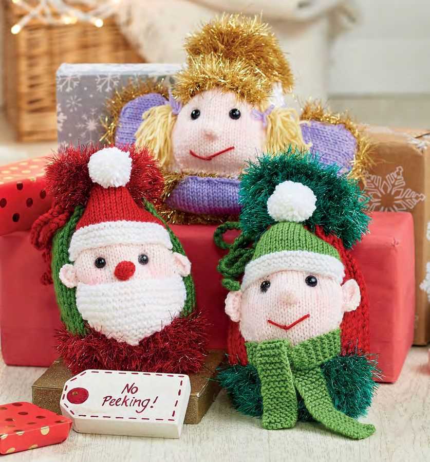 Mini santa sack knitting pattern