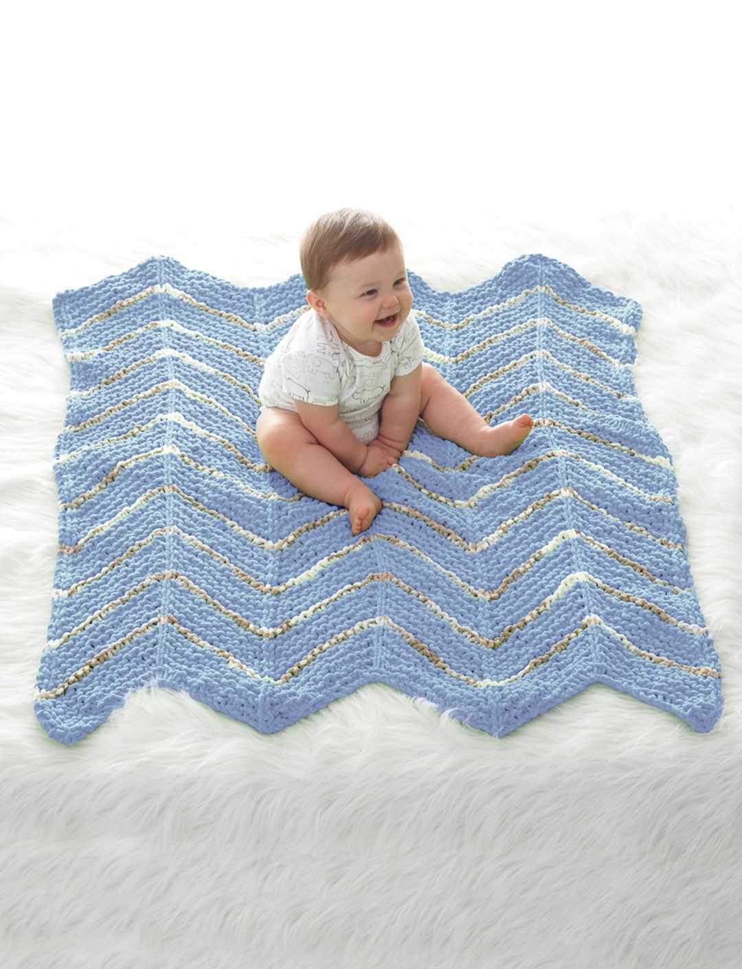 Ocean waves blanket knitting pattern
