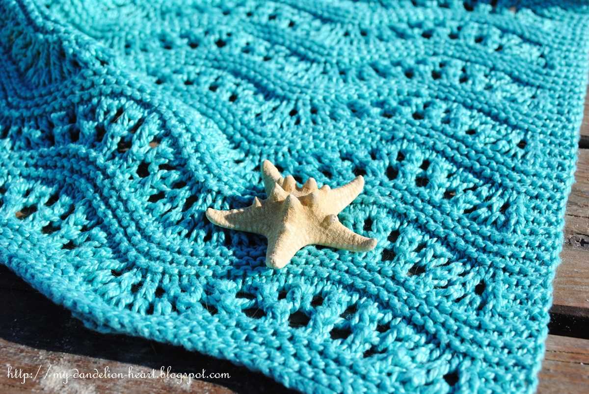 Ocean waves blanket knitting pattern